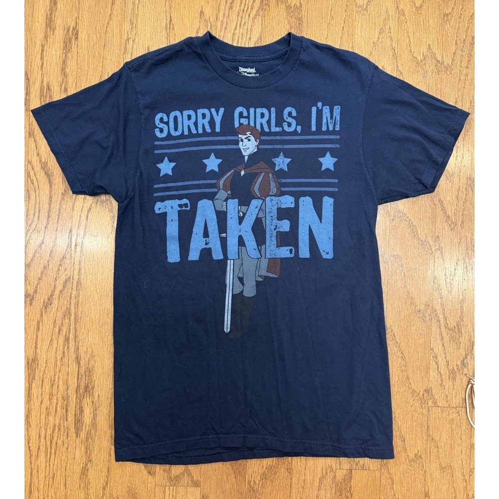 Disney Parks Prince "Sorry Girls I'm Taken" Navy Graphic T-Shirt Mens Medium